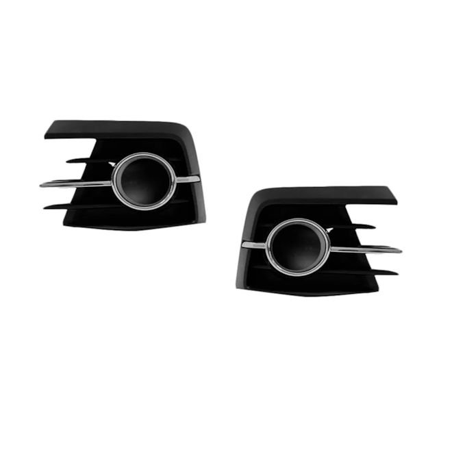 Par Grade Farol Milha GOL 16 a 18 S Furo Preto Aro Cromado Par Grade Farol Milha GOL 16 a 18 S Furo Preto Aro Cromado