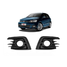 Par Grade Farol Milha GOL G7 16 a 18 C Furo Preto Aro Preto Par Grade Farol Milha GOL G7 16 a 18 C Furo Preto Aro Preto