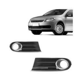 Par Grade Farol Milha GOL SAVEIRO 10 a 13 Furo Preto Aro Cro Par Grade Farol Milha GOL SAVEIRO 10 a 13 Furo Preto Aro Cro