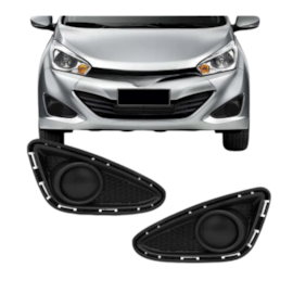 Par Grade Farol Milha HB20 HB20S 2012 a 2015 S Furo Preto Par Grade Farol Milha HB20 HB20S 2012 a 2015 S Furo Preto