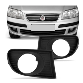 Par Grade Farol Milha IDEA 2006 a 2010 C Furo Preto Par Grade Farol Milha IDEA 2006 a 2010 C Furo Preto