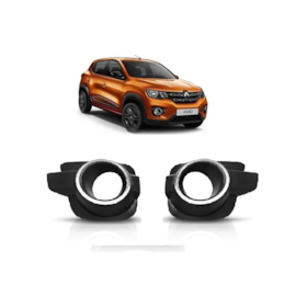 Par Grade Farol Milha KWID 17 a 22 C Furo Preto Aro Cromado Par Grade Farol Milha KWID 17 a 22 C Furo Preto Aro Cromado