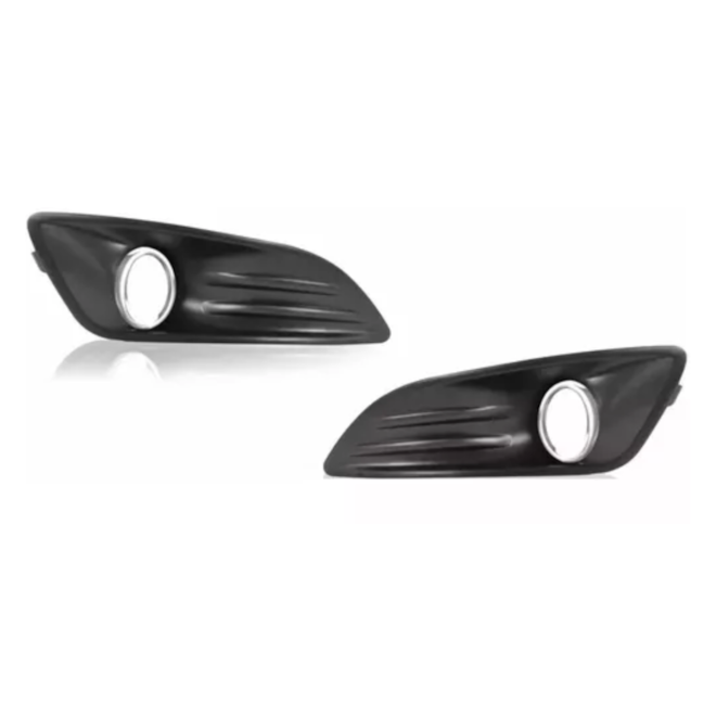 Par Grade Farol Milha NEW FISTA 14 a 17 Furo Preto Anel Crom Par Grade Farol Milha NEW FISTA 14 a 17 Furo Preto Anel Crom