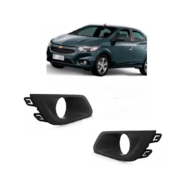 Par Grade Farol Milha ONIX PRISMA 2017 a 2020 C Furo Preto Par Grade Farol Milha ONIX PRISMA 2017 a 2020 C Furo Preto