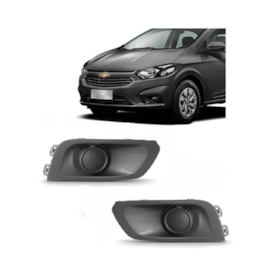 Par Grade Farol Milha ONIX PRISMA 2017 a 2020 S Furo Preto Par Grade Farol Milha ONIX PRISMA 2017 a 2020 S Furo Preto