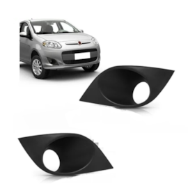 Par Grade Farol Milha PALIO 2012 a 2018 C Furo Preto Par Grade Farol Milha PALIO 2012 a 2018 C Furo Preto