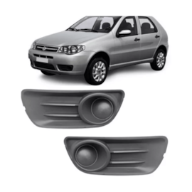 Par Grade Farol Milha PALIO ECONOMY 09 a 14 S Furo Cinza Par Grade Farol Milha PALIO ECONOMY 09 a 14 S Furo Cinza