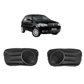 Par Grade Farol Milha PALIO WAY 2015 a 2017 S Furo Preto Par Grade Farol Milha PALIO WAY 2015 a 2017 S Furo Preto