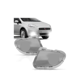 Par Grade Farol Milha PUNTO 2007 a 2011 S Furo Prata Par Grade Farol Milha PUNTO 2007 a 2011 S Furo Prata