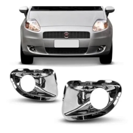 Par Grade Farol Milha PUNTO 2007 a 2012 Cromado Par Grade Farol Milha PUNTO 2007 a 2012 Cromado