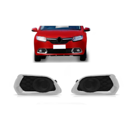 Par Grade Farol Milha SANDERO 15 a 22 S Furo Preto Aro Croma Par Grade Farol Milha SANDERO 15 a 22 S Furo Preto Aro Croma