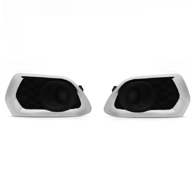 Par Grade Farol Milha SANDERO 16 a 19 S Furo Preto Aro Croma Par Grade Farol Milha SANDERO 16 a 19 S Furo Preto Aro Croma