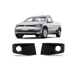 Par Grade Farol Milha SAVEIRO 2013 a 2016 C Furo Preto Par Grade Farol Milha SAVEIRO 2013 a 2016 C Furo Preto