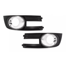 Par Grade Farol Milha STILO 07 a 11 C Furo Preto Aro Cromado Par Grade Farol Milha STILO 07 a 11 C Furo Preto Aro Cromado