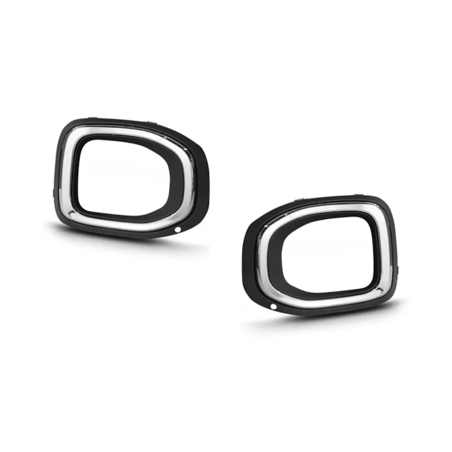 Par Grade Farol Milha T-CROSS 2019 a 2022 Cinza Aro Cromado Par Grade Farol Milha T-CROSS 2019 a 2022 Cinza Aro Cromado