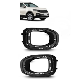 Par Grade Farol Milha T-CROSS 2019 a 2022 Cinza Sem Aro Par Grade Farol Milha T-CROSS 2019 a 2022 Cinza Sem Aro