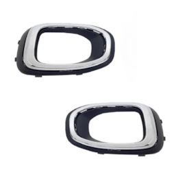 Par Grade Farol Milha T-CROSS 2019 a 2022 Preto Aro Cromado Par Grade Farol Milha T-CROSS 2019 a 2022 Preto Aro Cromado