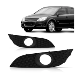 Par Grade Farol Milha VECTRA GT 2009 a 2011 C Furo Preto Par Grade Farol Milha VECTRA GT 2009 a 2011 C Furo Preto