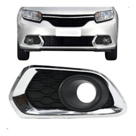 Par Grade Milha Parachoque SANDERO 15 a 17 S/ Furo Cromado Par Grade Milha Parachoque SANDERO 15 a 17 S/ Furo Cromado