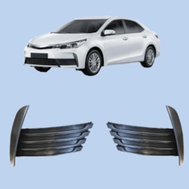 Par Grade Parachoque COROLLA 18 A 20 Preto Sem Milha Par Grade Parachoque COROLLA 18 A 20 Preto Sem Milha