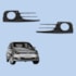Par Grade Parachoque FOX 15 a 18 Preta Com Milha