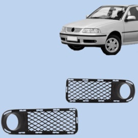 Par Grade Parachoque GOL G3 00 a 03 Com Furo