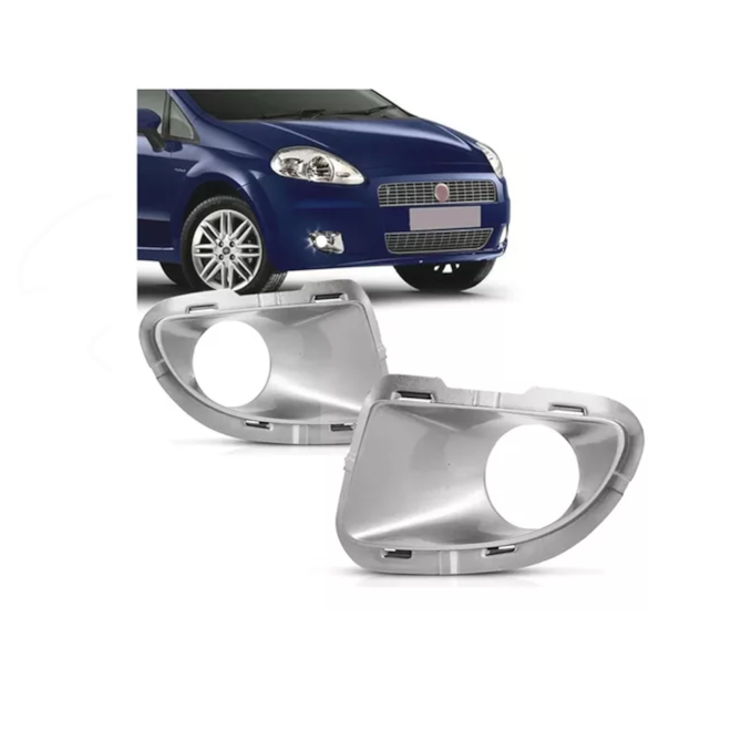 Par Grade Parachoque PUNTO 2007 a 2011 com milha (cromado) Par Grade Parachoque PUNTO 2007 a 2011 com milha (cromado)