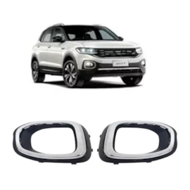 Par Grade Tela MIlha T-CROSS 2019 a 2022 Cinza Aro Cromado Par Grade Tela MIlha T-CROSS 2019 a 2022 Cinza Aro Cromado