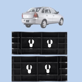 Par Guia Parachoque Traseiro CORSA CLASSIC 96 a 09 Par Guia Parachoque Traseiro CORSA CLASSIC 96 a 09