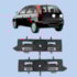 Par Guia Parachoque Traseiro CORSA HATCH 03 a 12