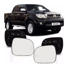 Par Lente Espelho Retrovisor HILUX 2005 a 2015