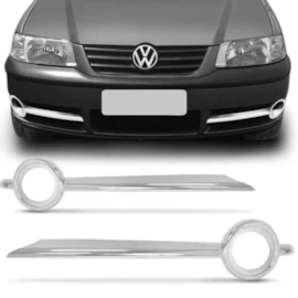 Par Moldura Milha GOL PARATI SAVEIRO G3 03 a 05 Cromada Par Moldura Milha GOL PARATI SAVEIRO G3 03 a 05 Cromada