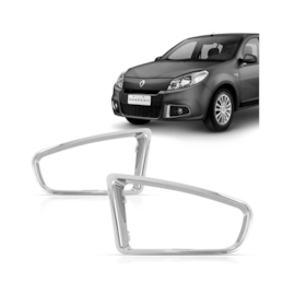 Par Moldura Milha SANDERO 2011 a 2014 Cromado Par Moldura Milha SANDERO 2011 a 2014 Cromado