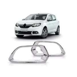 Par Moldura Milha SANDERO 2015 a 2019 Cromado Par Moldura Milha SANDERO 2015 a 2019 Cromado