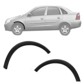 Par Moldura Paralama CORSA HATCH SEDAN 1994 a 2002 Par Moldura Paralama CORSA HATCH SEDAN 1994 a 2002