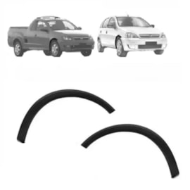 Par Moldura Paralama CORSA MONTANA 2003 a 2012 Par Moldura Paralama CORSA MONTANA 2003 a 2012