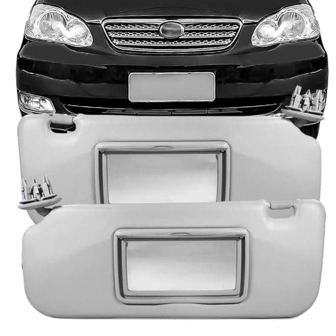 Par Quebra Sol COROLLA 03 a 08 Cinza Espelho Par Quebra Sol COROLLA 03 a 08 Cinza Espelho