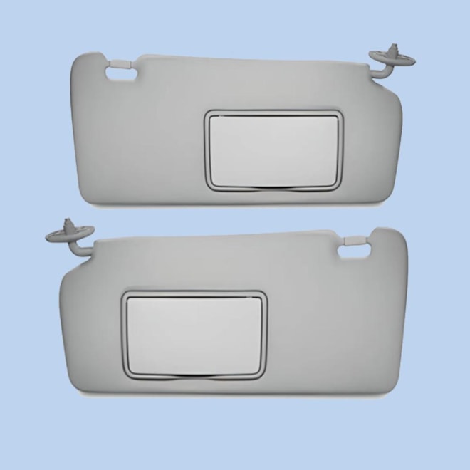 Par Quebra Sol FIT 01 a 08 Cinza Caixa Espelho Par Quebra Sol FIT 01 a 08 Cinza Caixa Espelho