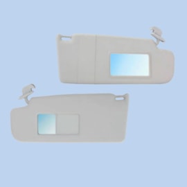 Par Quebra Sol GOL G5 G6 G7 Cinza Canelado Com Espelho Par Quebra Sol GOL G5 G6 G7 Cinza Canelado Com Espelho