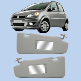 Par Quebra Sol IDEA 06 a 16 Caixa Espelho Cinza Claro Par Quebra Sol IDEA 06 a 16 Caixa Espelho Cinza Claro