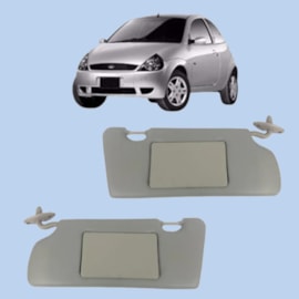 Par Quebra Sol KA 93 a 13 Cinza Caixa Espelho Par Quebra Sol KA 93 a 13 Cinza Caixa Espelho