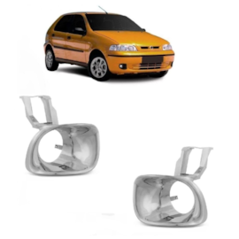 Par Suporte Farol Milha PALIO WEEKEND SIENA 01 a 03 Cromado Par Suporte Farol Milha PALIO WEEKEND SIENA 01 a 03 Cromado