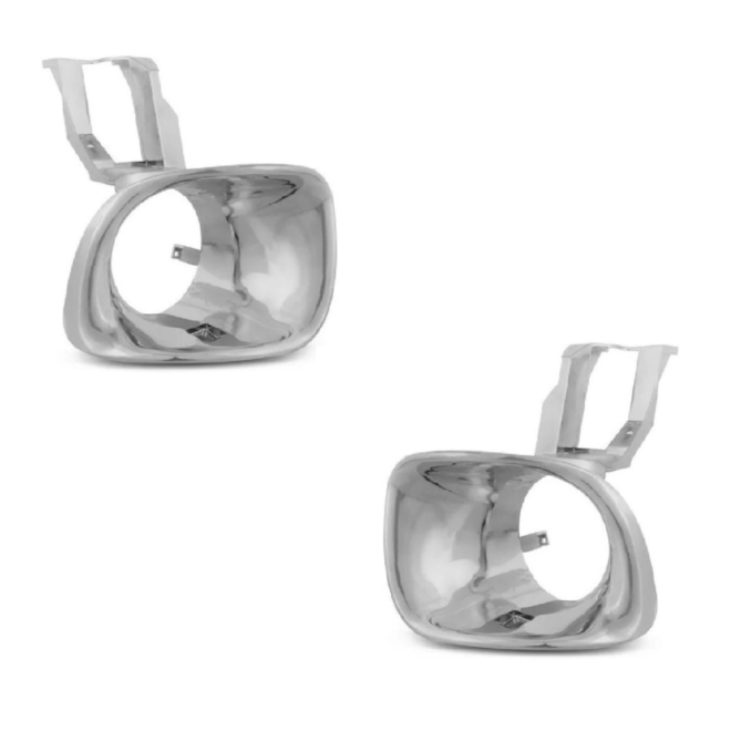 Par Suporte Farol Milha PALIO WEEKEND SIENA 01 a 03 Cromado Par Suporte Farol Milha PALIO WEEKEND SIENA 01 a 03 Cromado