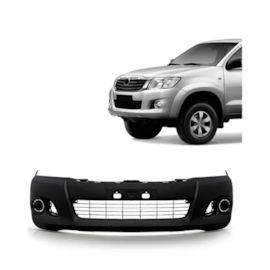 Parachoque Dianteiro HILUX 12 a 15 S Milha C Furo Grade S Furo Moldura