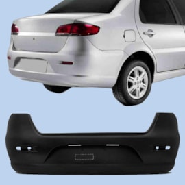 Parachoque Siena 07 a 16 Traseiro Preto Liso Parachoque Siena 07 a 16 Traseiro Preto Liso