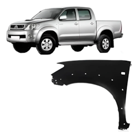 Paralama HILUX PICAPE 2005 a 2011 Esquerdo Com Furo