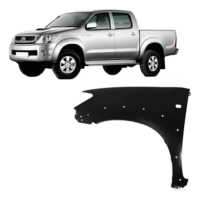 Paralama HILUX PICAPE 2005 a 2011 Esquerdo Com Furo
