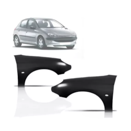 Paralama Peugeot 206 1999 Até 2008 Esquerdo Paralama Peugeot 206 1999 Até 2008 Esquerdo