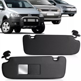 Quebra Sol FOX CROSSFOX 03 a 14 Preto Espelho Iluminação Esq