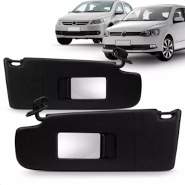 Quebra Sol GOL G5 G6 08 a 25 Preto Caixa Espelho Bolsa Dir